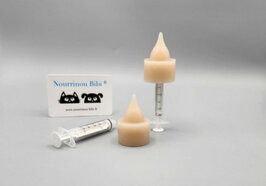 set tepel op syringe maat 1 -  >80gr. 
